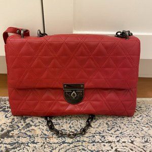 NWOT Mango Quilted Red Leather Purse